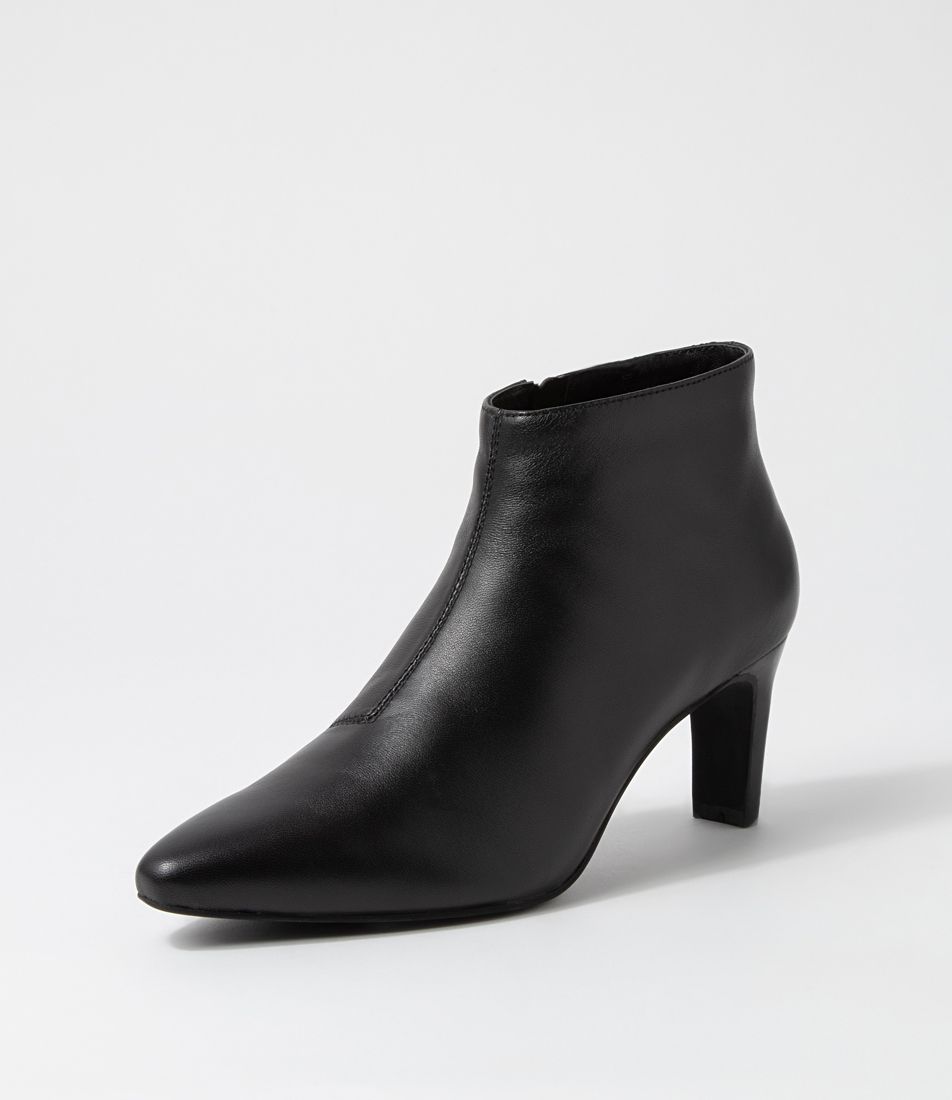 Normal Black Leather Ankle Boots