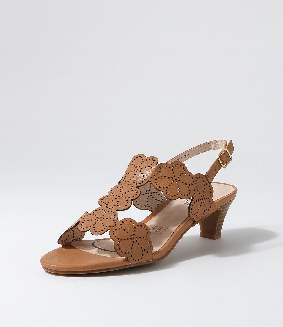 Dames Camel Leather Sandals
