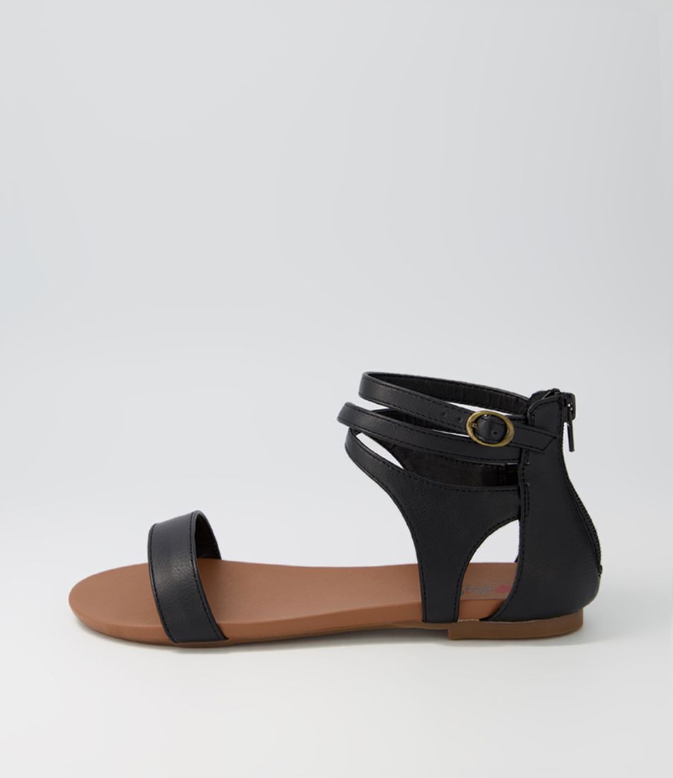 Sauren Black Sandals