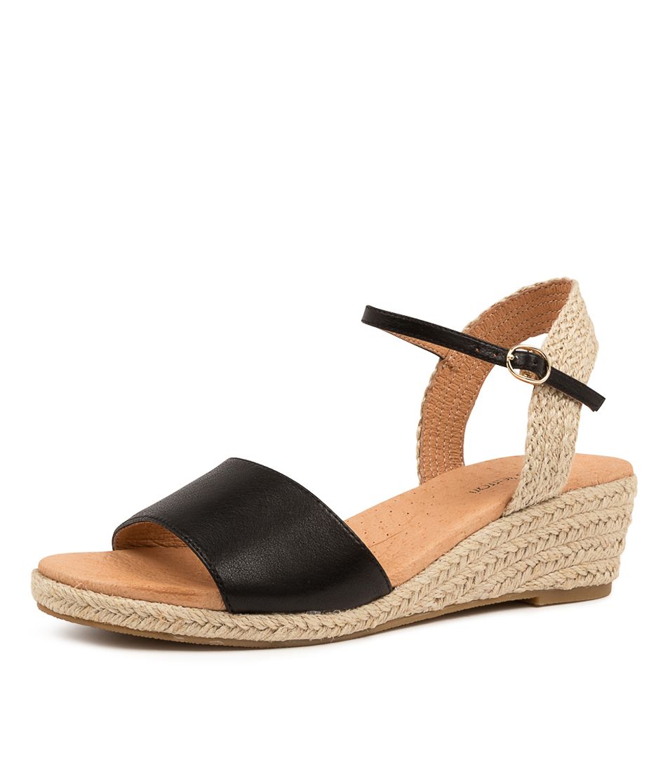 HARISSA DF BLACK NATURAL ROPE LEATHER