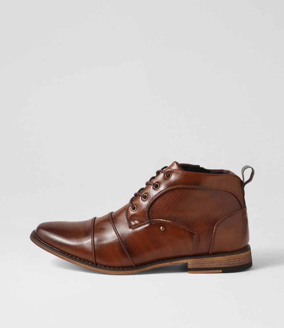 Jordi Tan Lace Up Boots