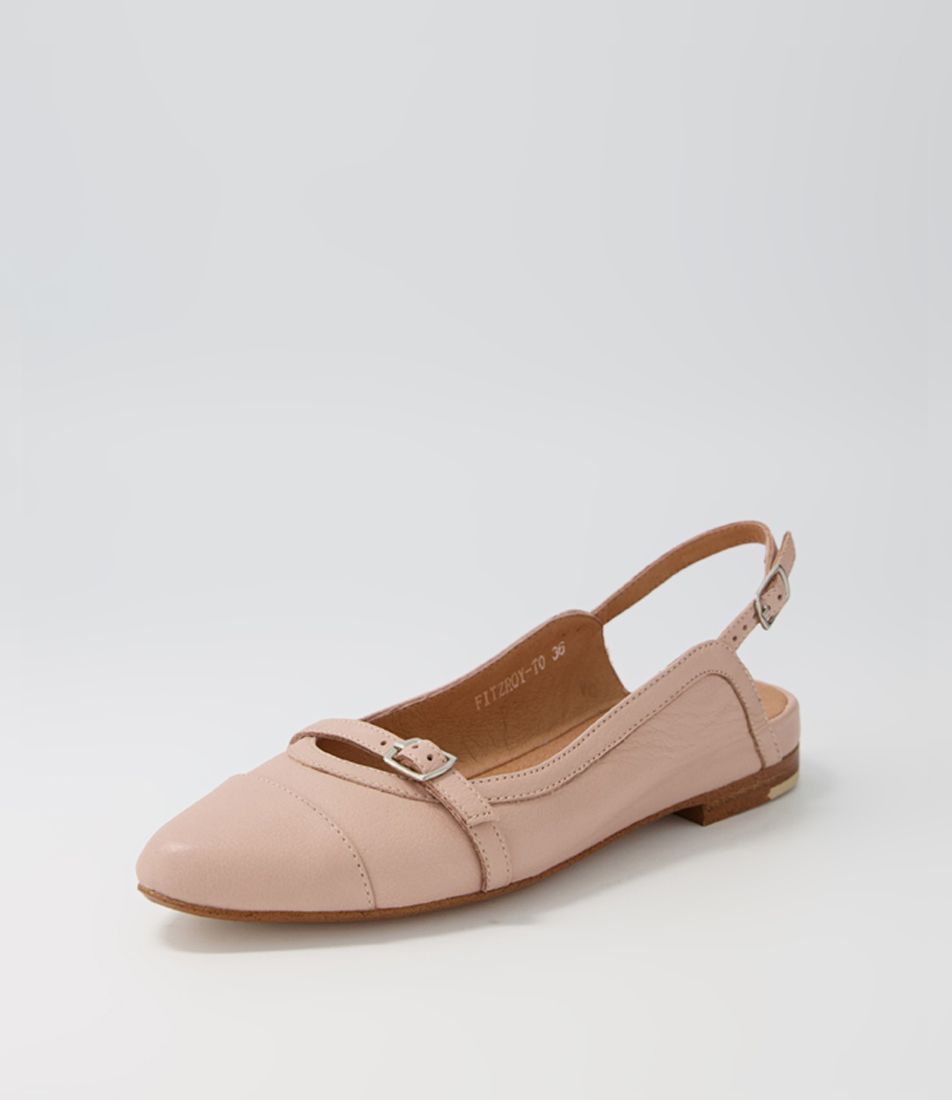 Fitzroy Rose Leather Flat Shoes