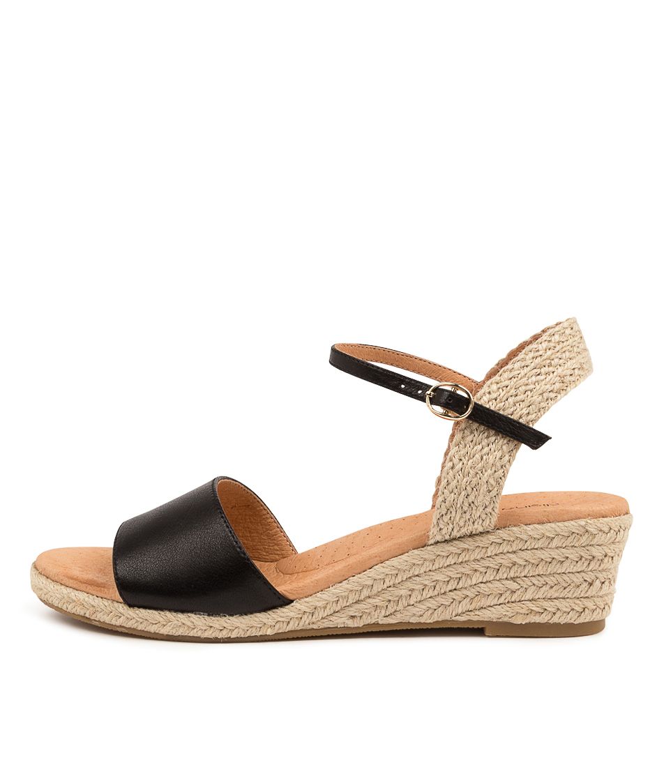 HARISSA DF BLACK NATURAL ROPE LEATHER