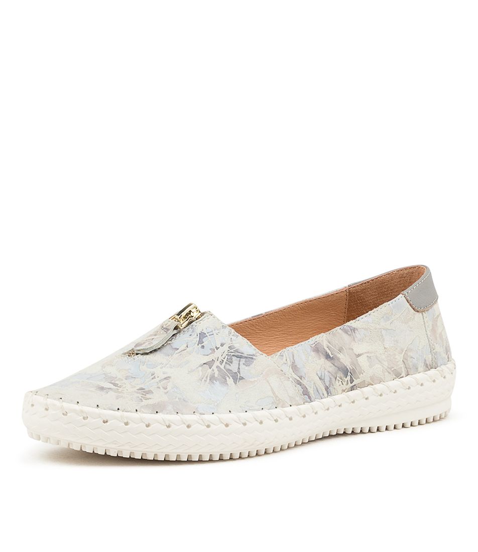 WANDIE GREY SPRAY PAINT MISTY LEATHER SHOES