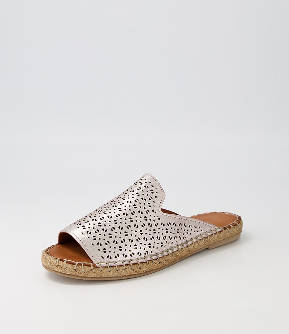 Preama Rose Gold Leather Sandals