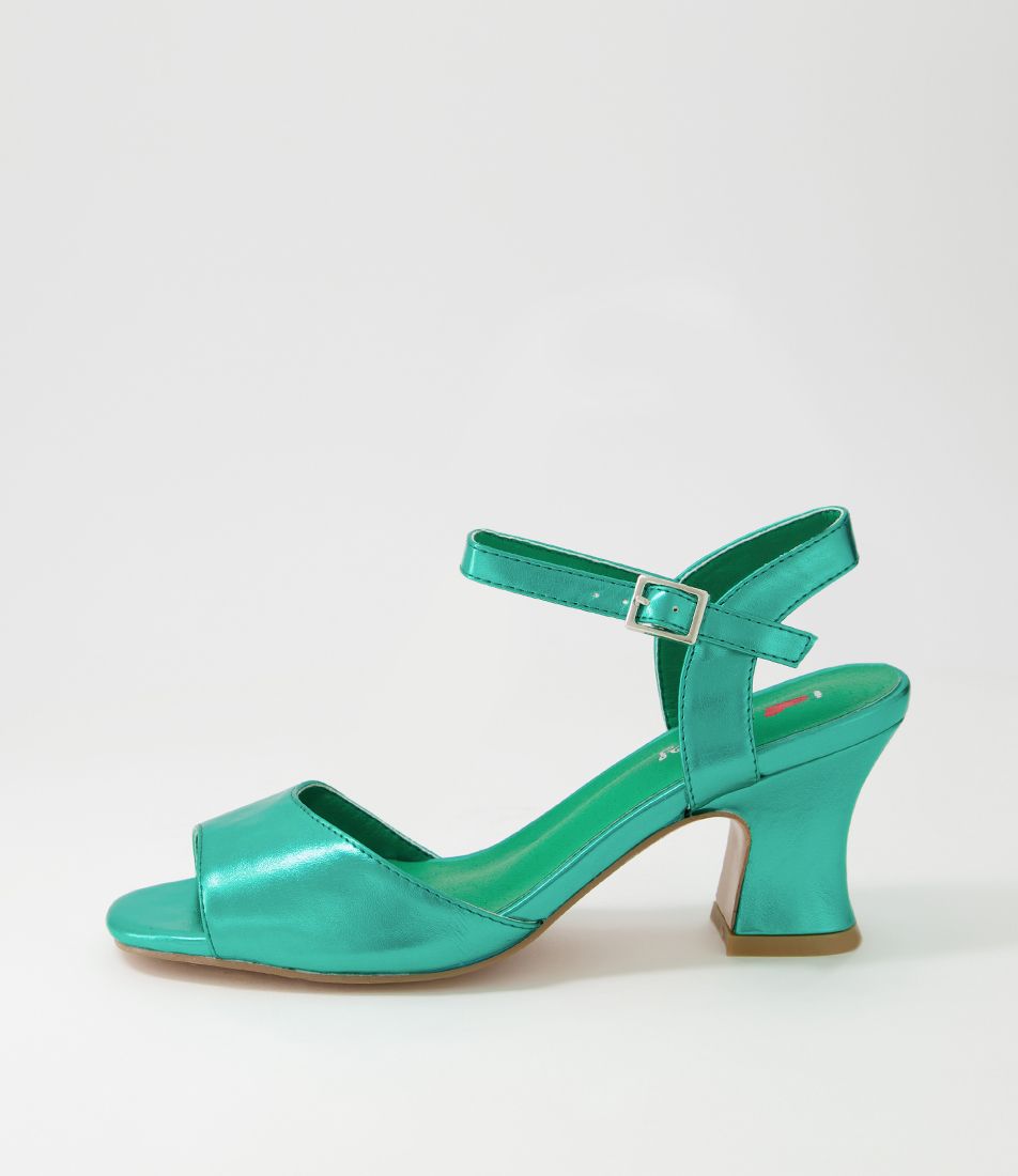 Wordsworth Emerald Metallic Sandals