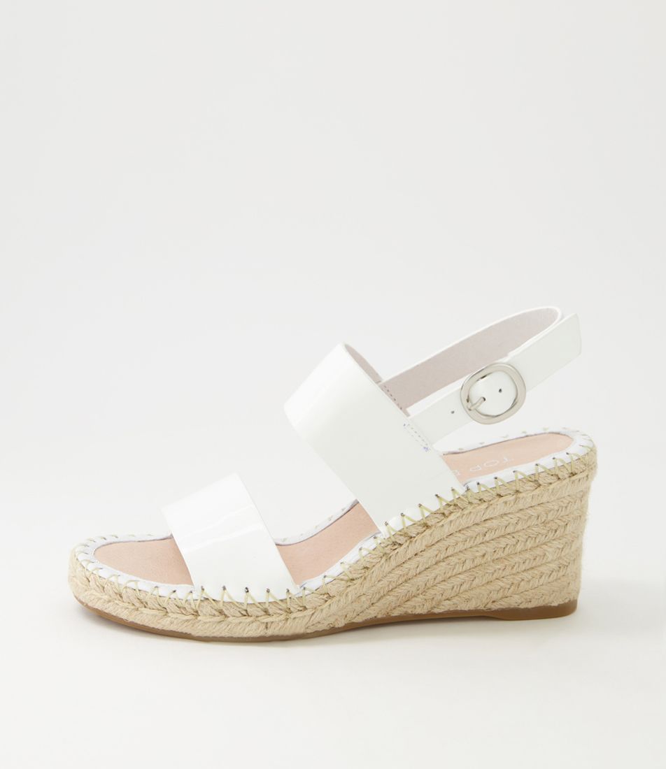 Gaga White Patent Leather Espadrilles