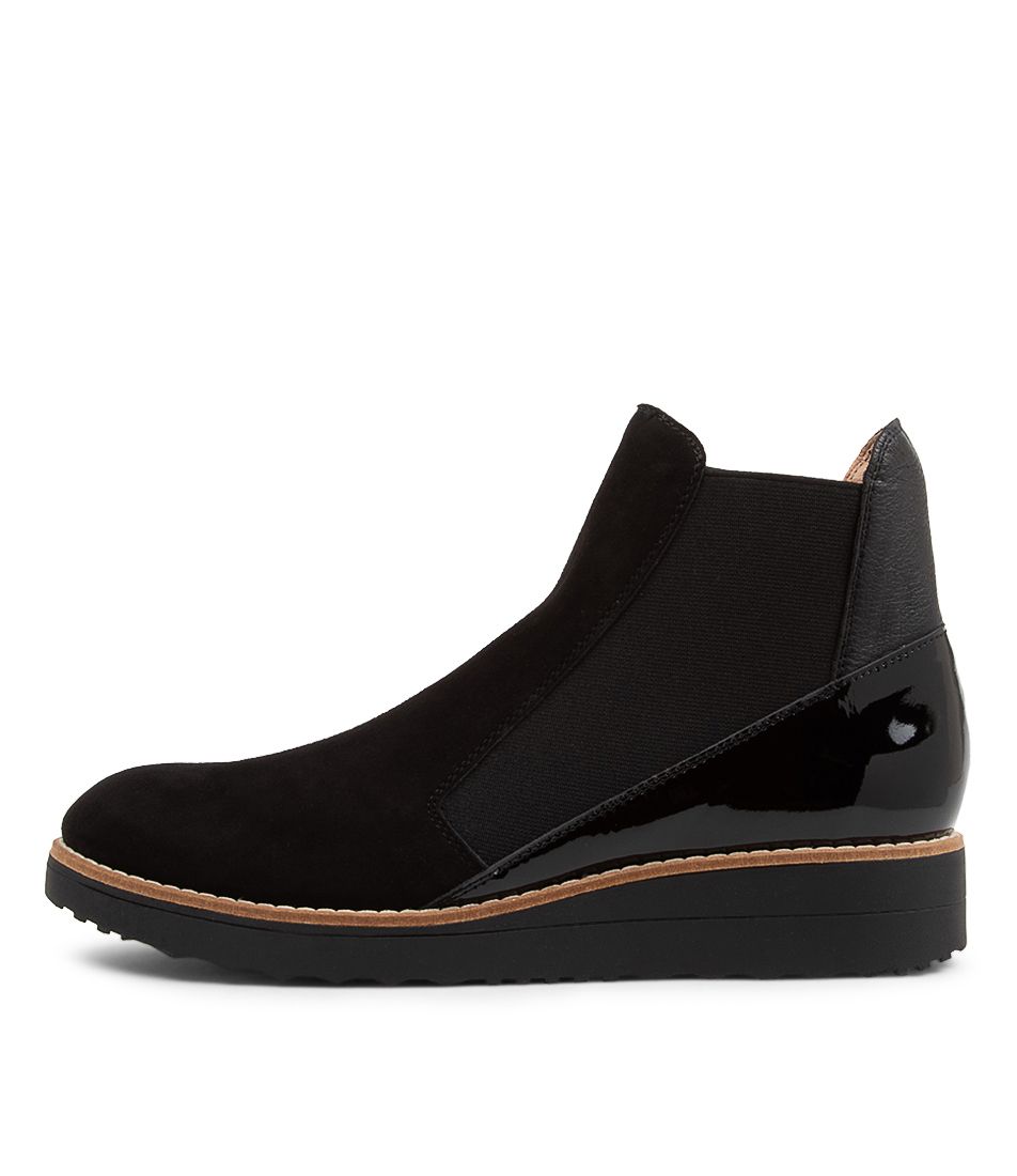 Osiel Black Leather Ankle Boots