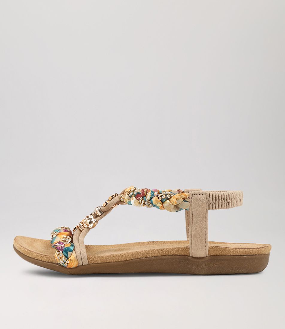 Frose Beige Multi Sandals
