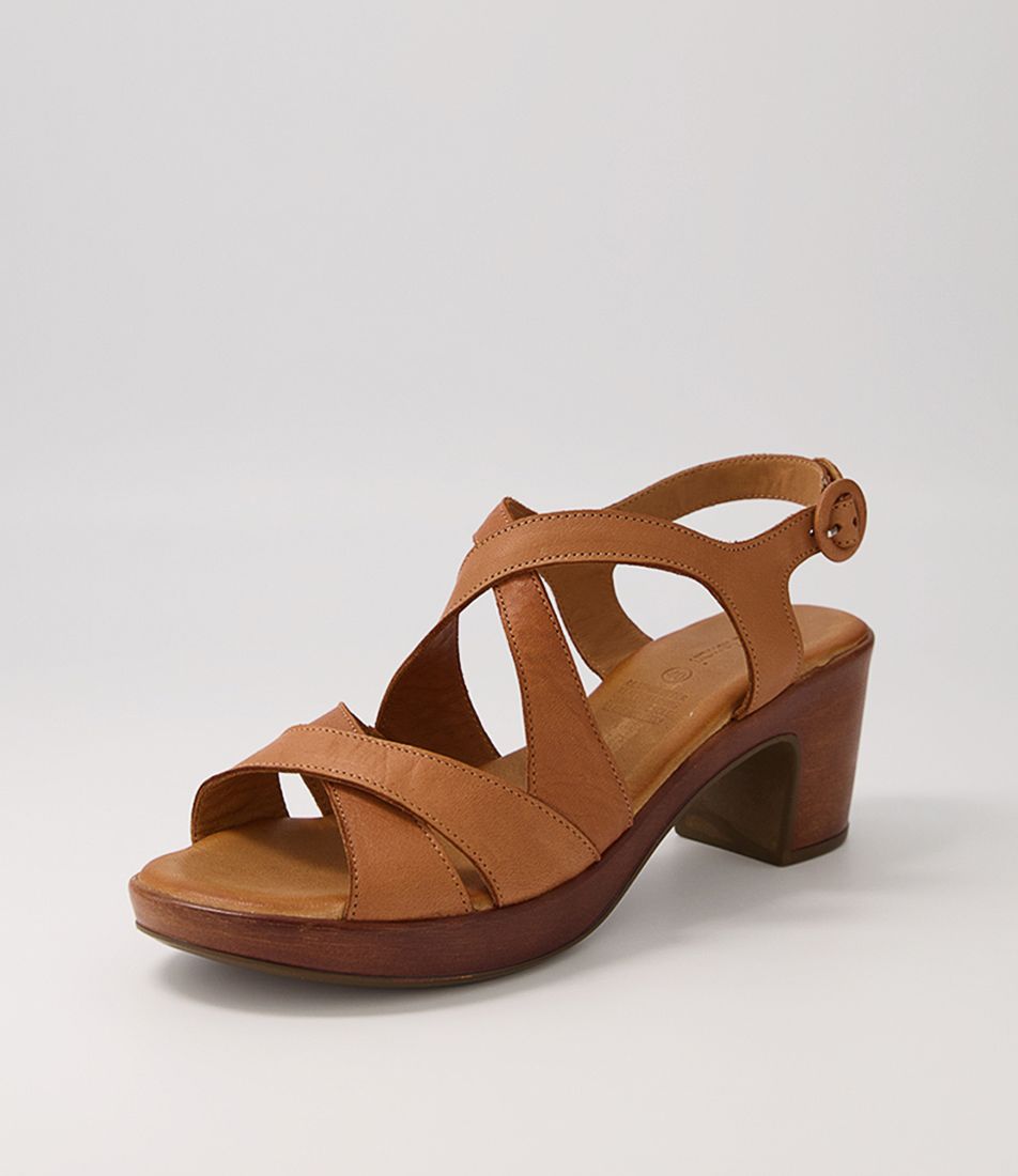 Byke Tan Leather Sandals
