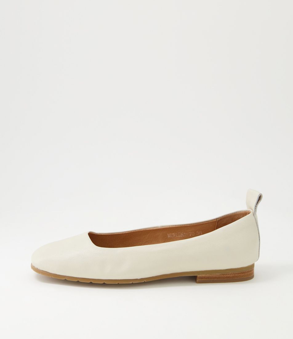 Murlena Almond Leather Ballet Flats