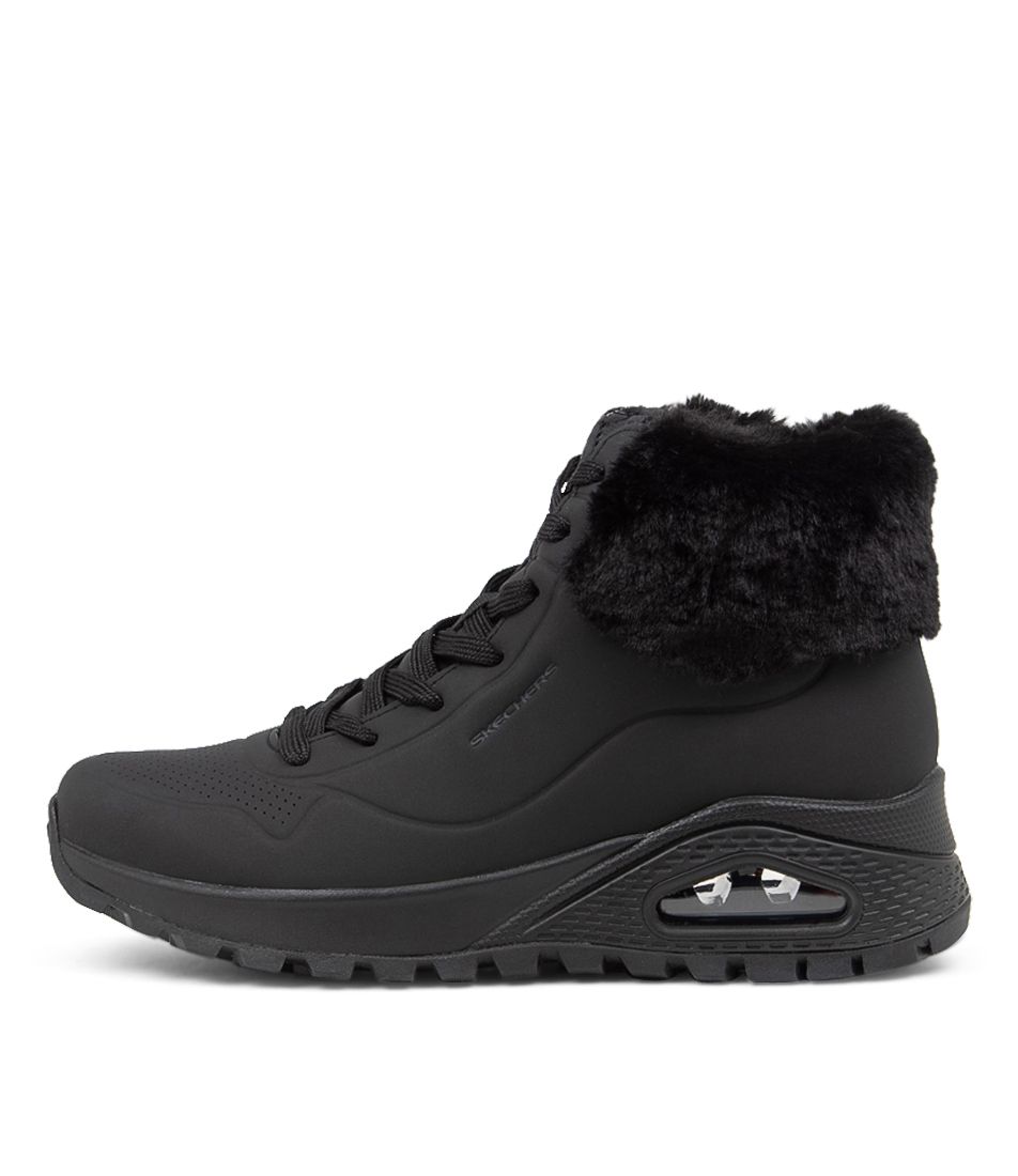 Uno Rugged Fall Air Black Wedge Boots