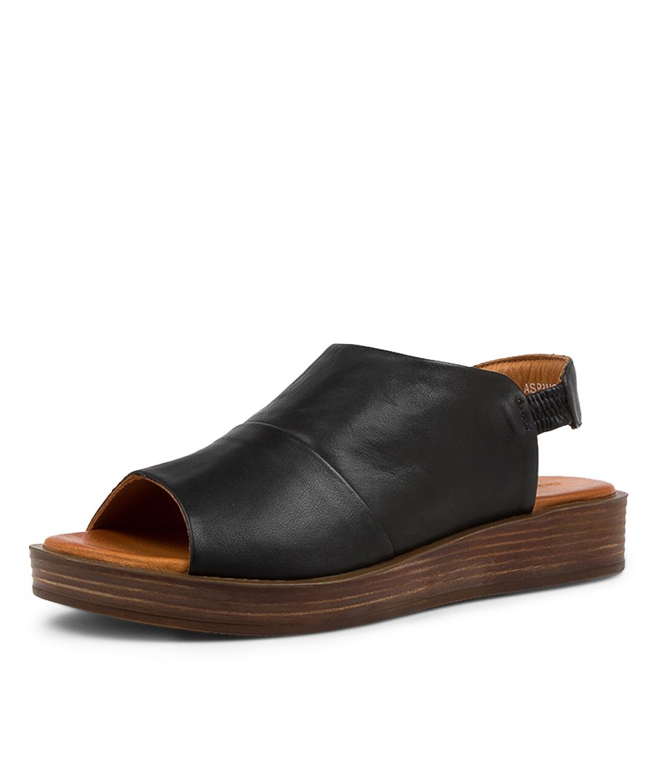 ASPRING DF BLACK NATURAL SOLE LEATHER