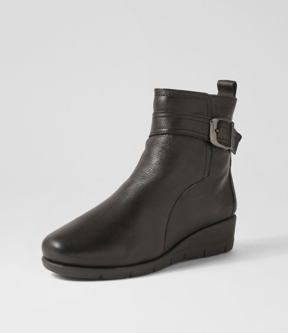 Mother Black Leather Ankle Boots