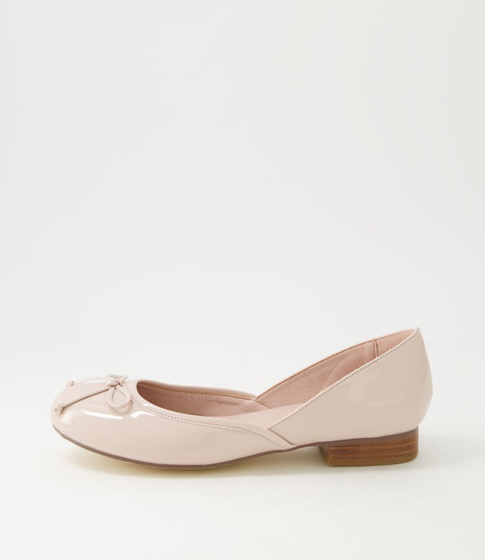 Alwin Nude Patent Pu Ballet Flats