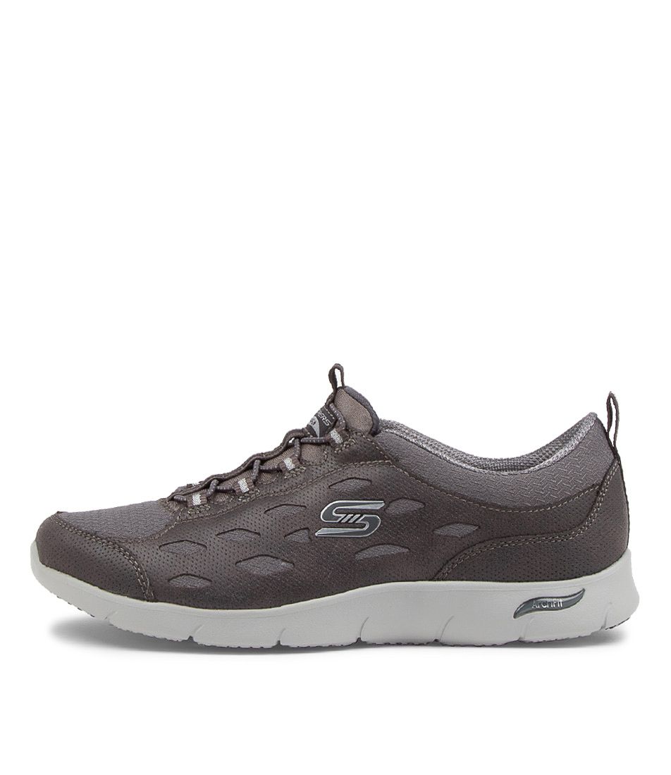 Arch Fit Refine Charcoal Smooth Sneakers