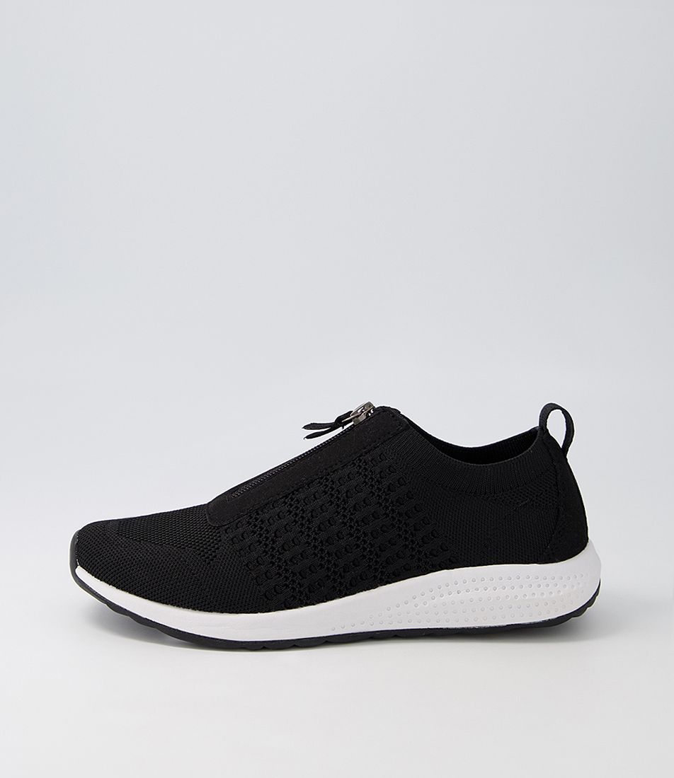 Camsons Black Recycled Knit Sneakers
