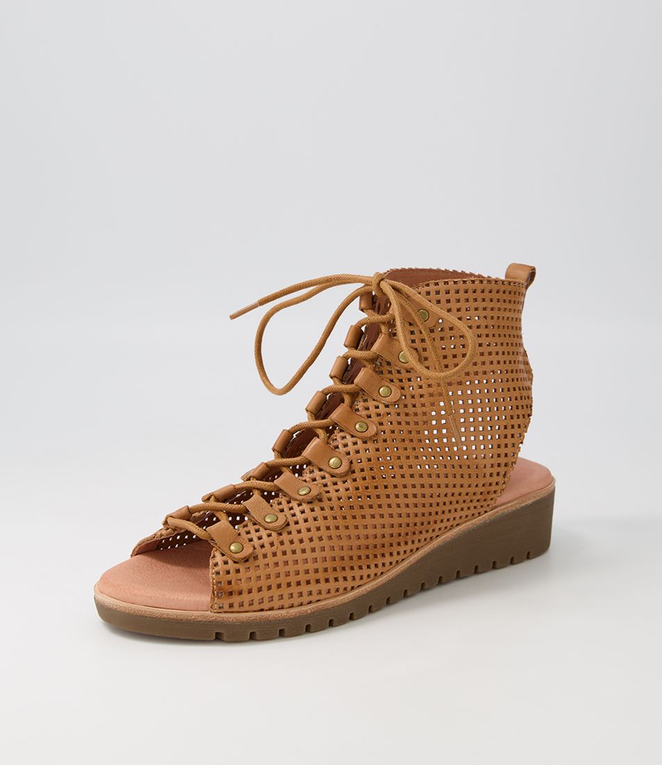 Gizelle Dark Tan Leather Sandals