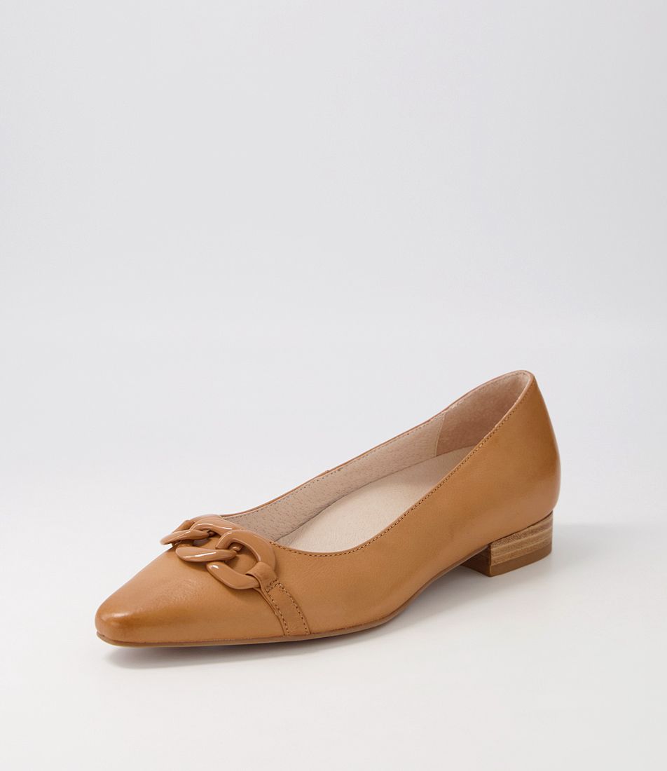 Candys Dark Tan Leather Loafers