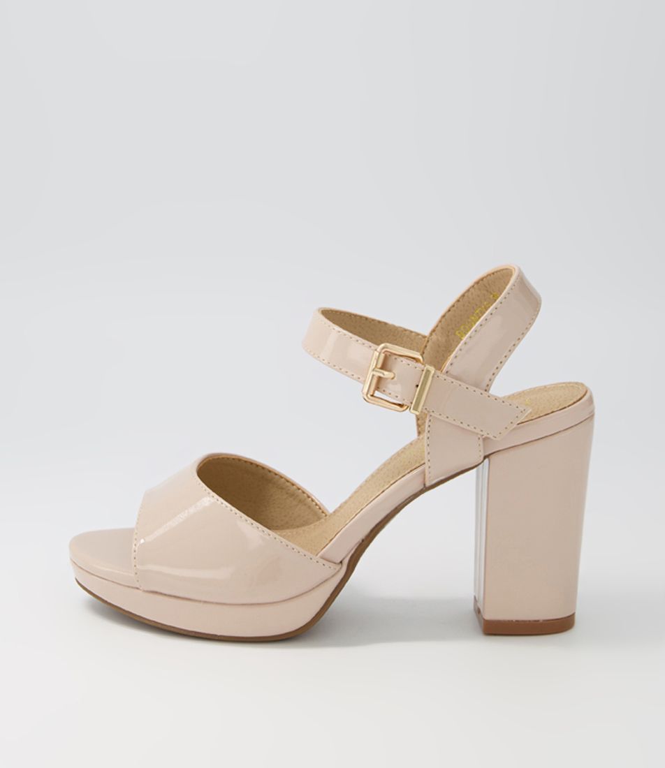 Bountys Nude Patent Pu Sandals