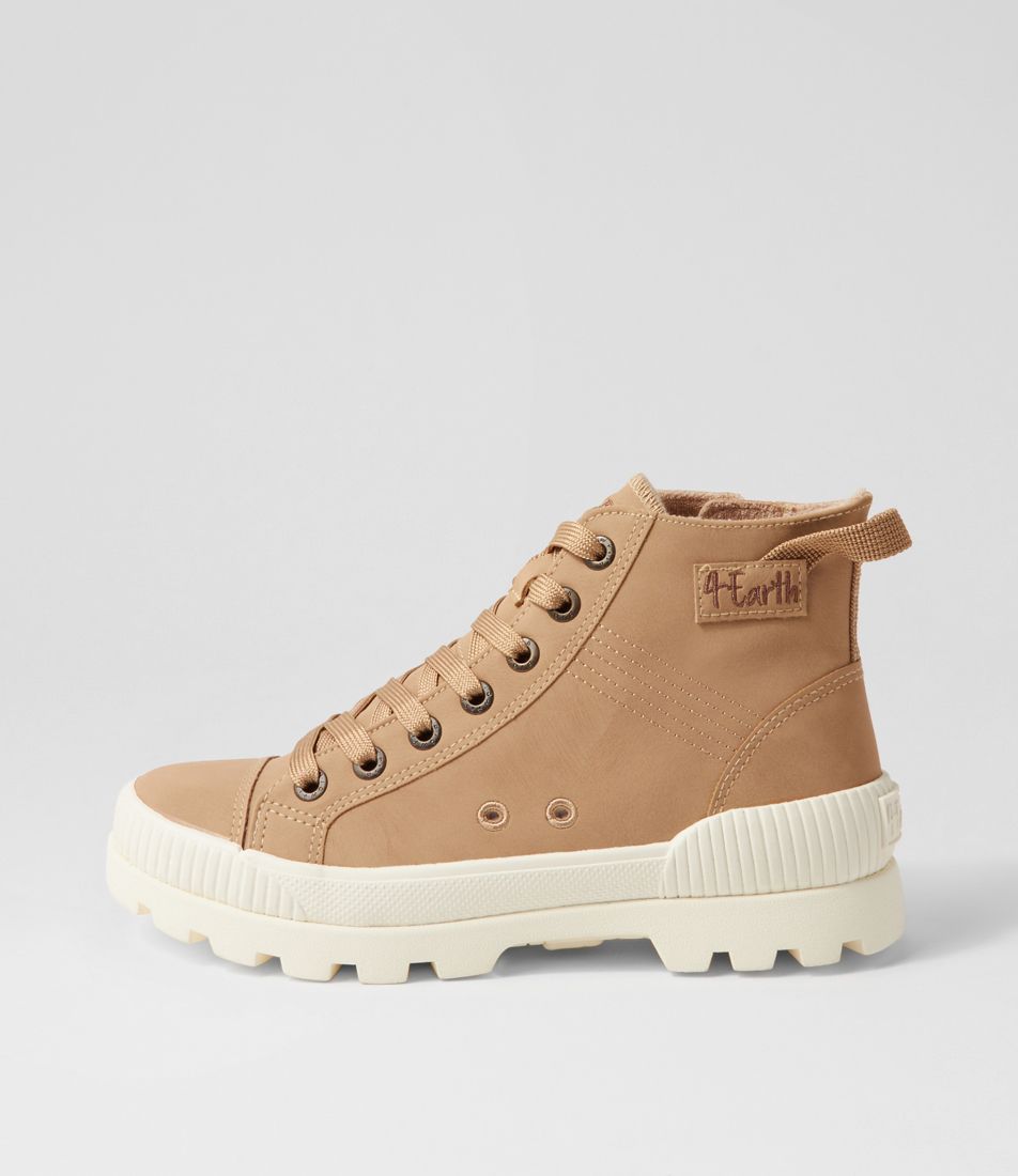 Forever Natural Recycled Canvas Lace Up Boots