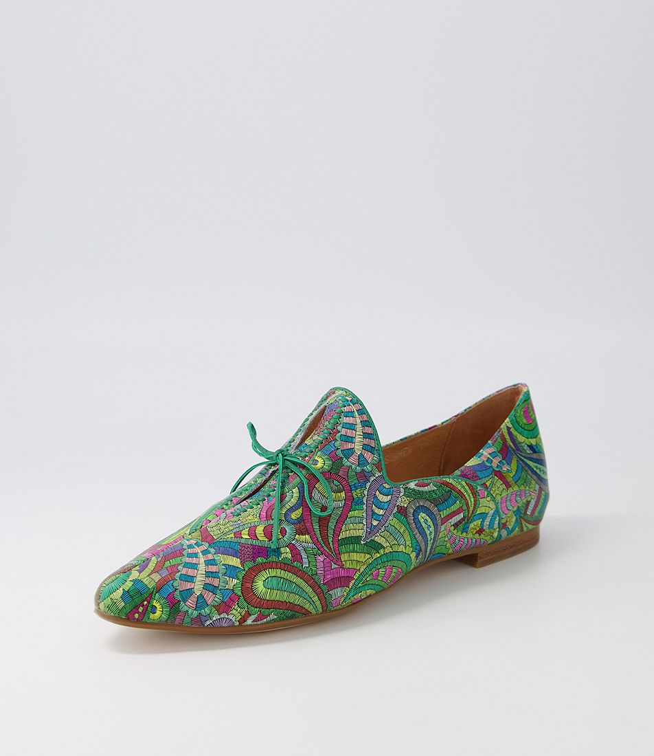 Sommer GREEN HARLEQUIN Multi Flat Shoes