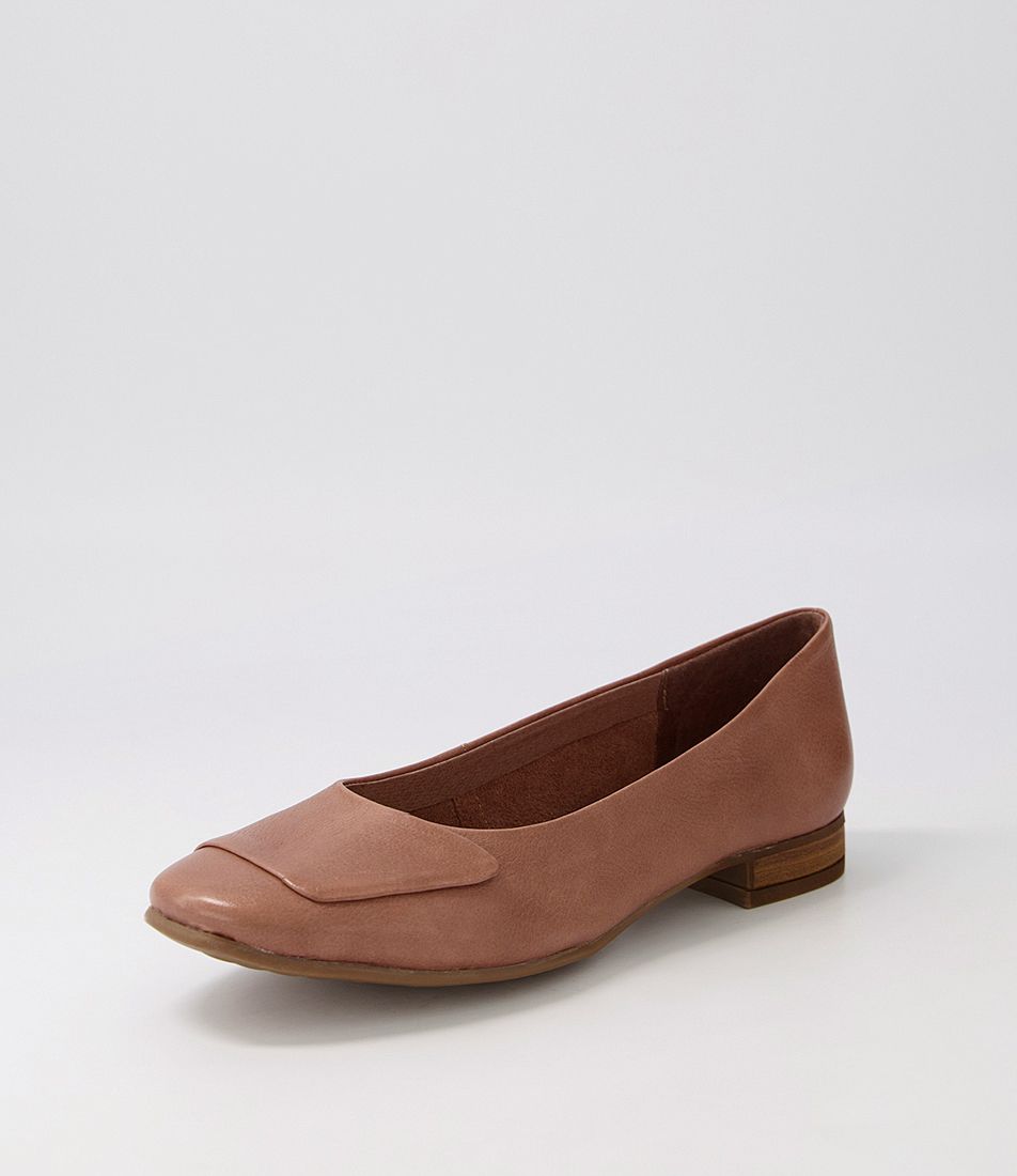 Tannah Rosewood Leather Flat Shoes