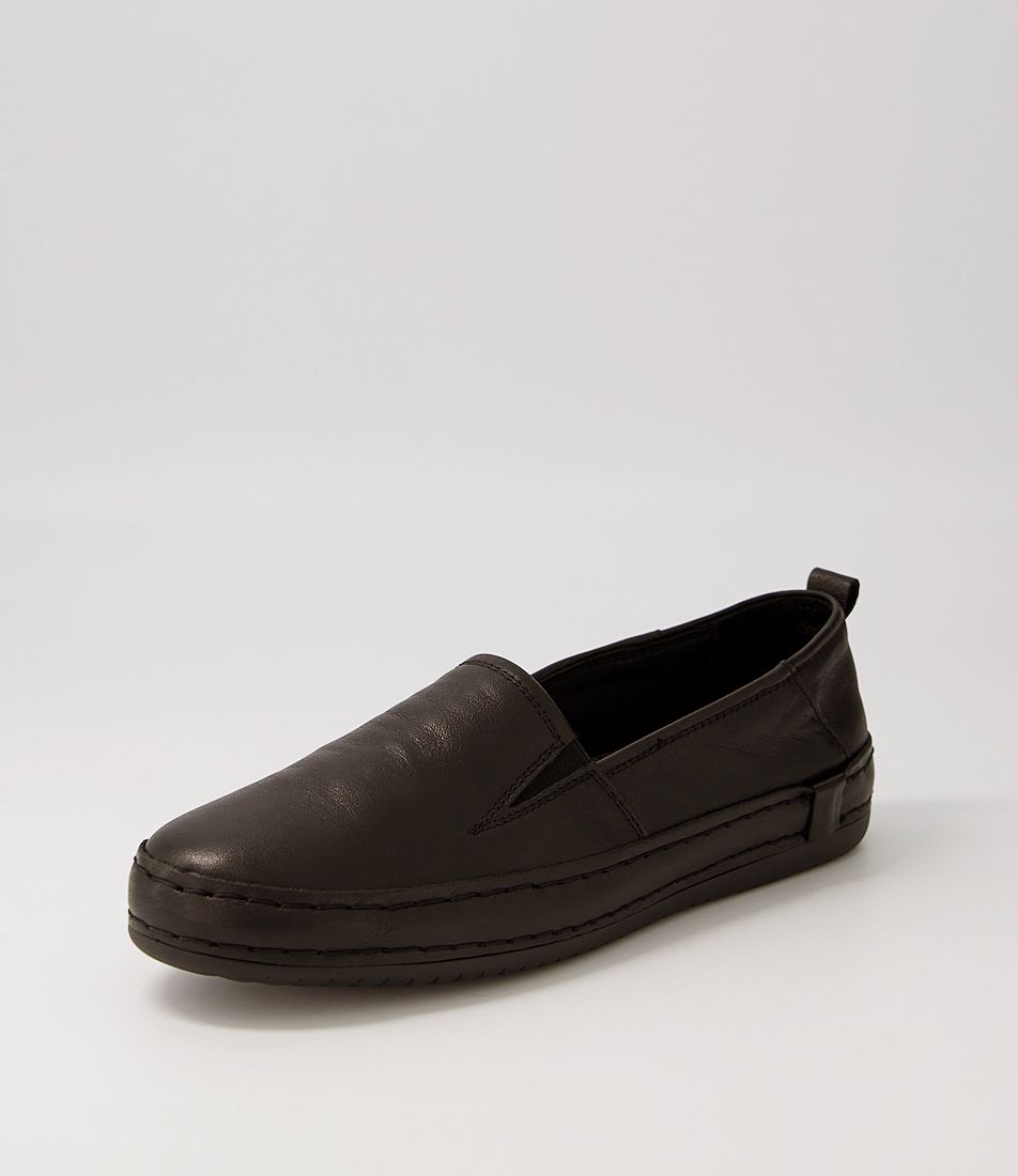 Pluto Black Leather Sneakers