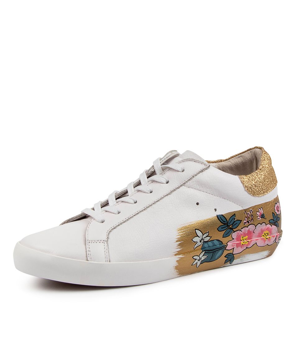 EMONI WHITE-GOLD LEATHER