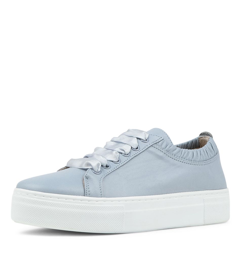 Betssy Powder Blue Leather Sneakers