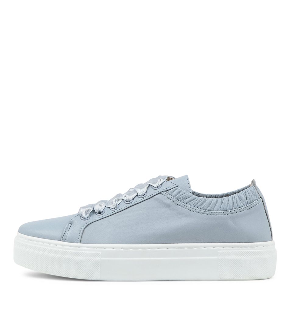 Betssy Powder Blue Leather Sneakers