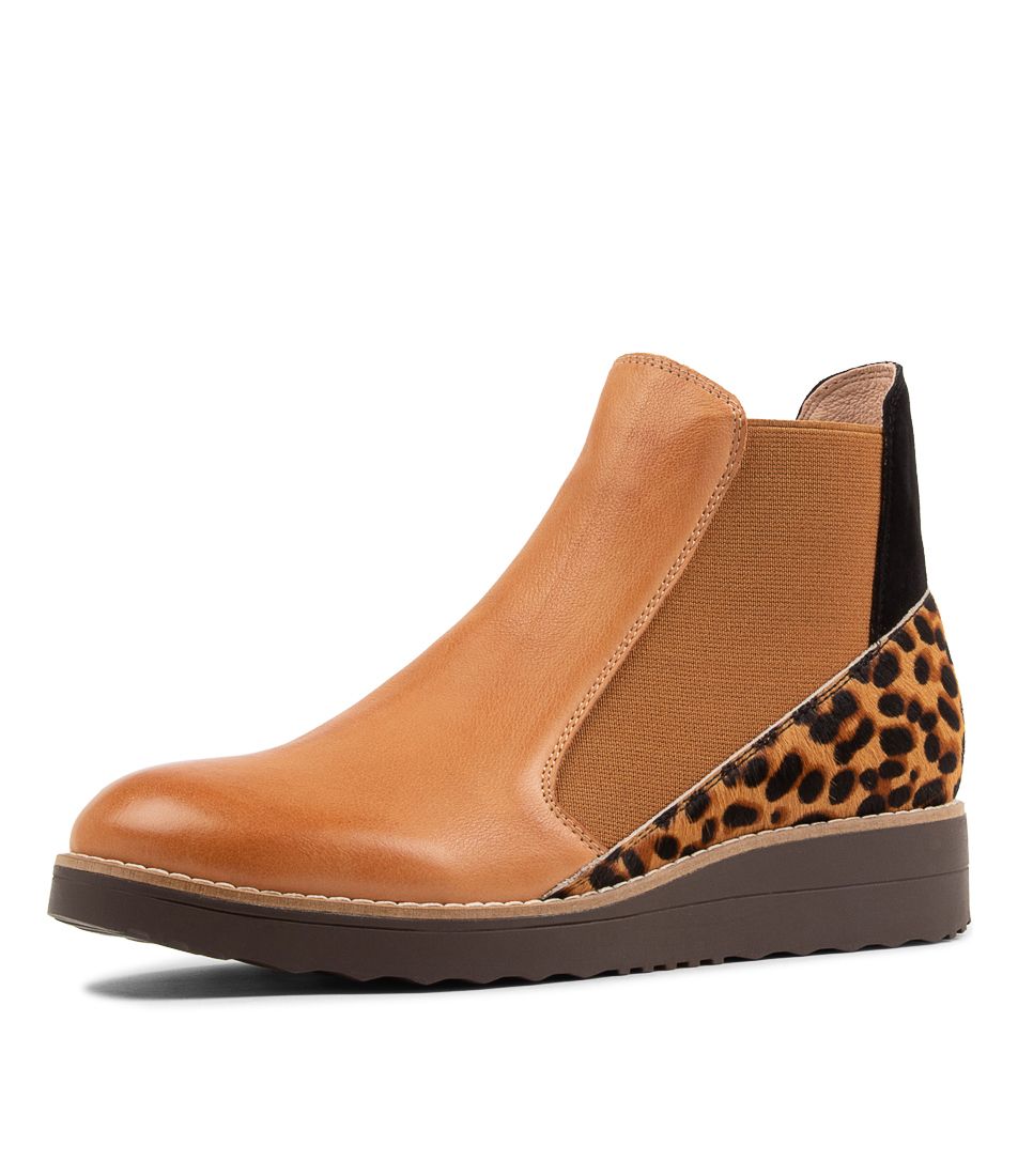 Osiel Dark Tan Leopard Multi Chelsea Boots