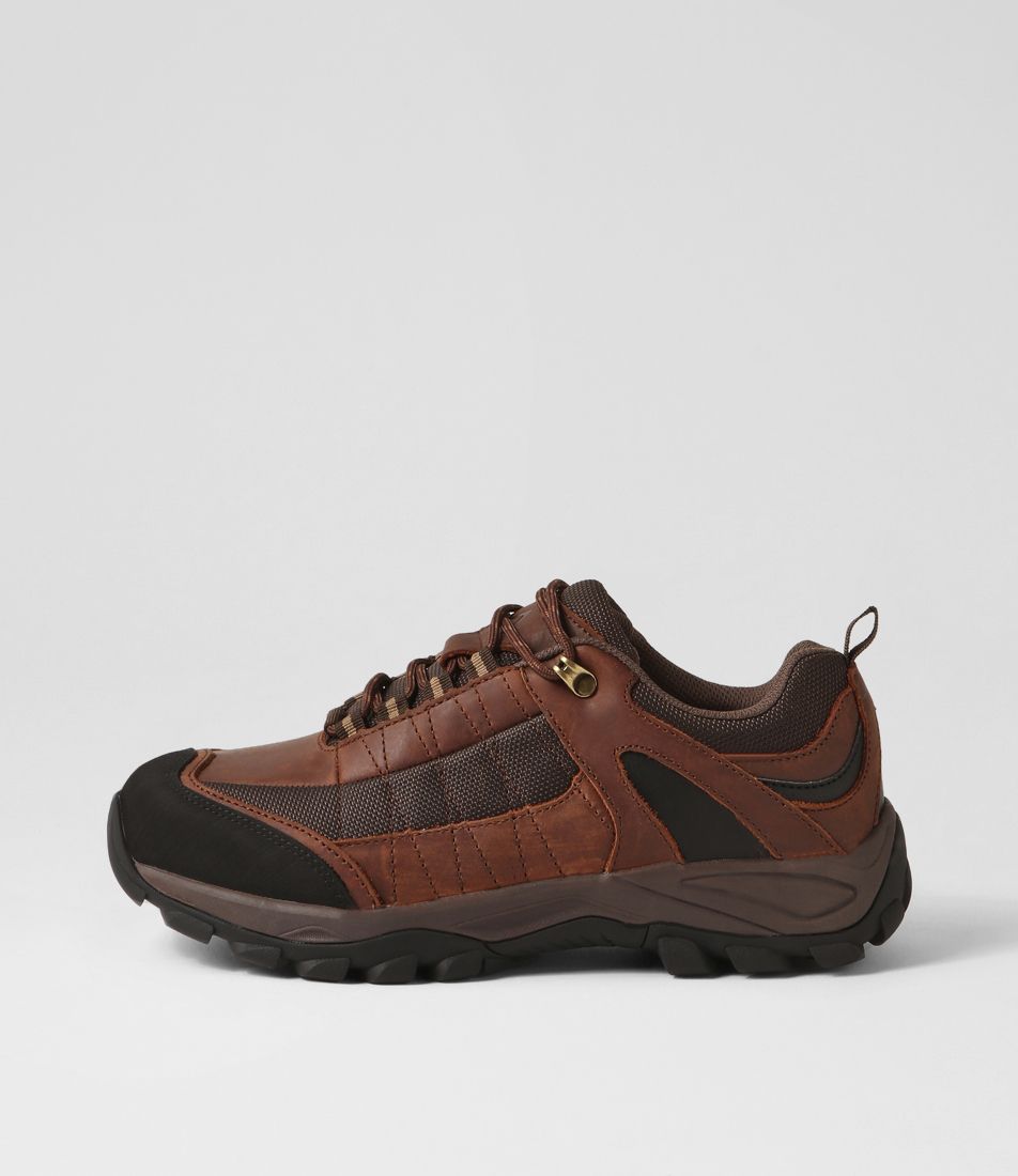 Diran Brown Crazyhorse Leather Lace Up Flats