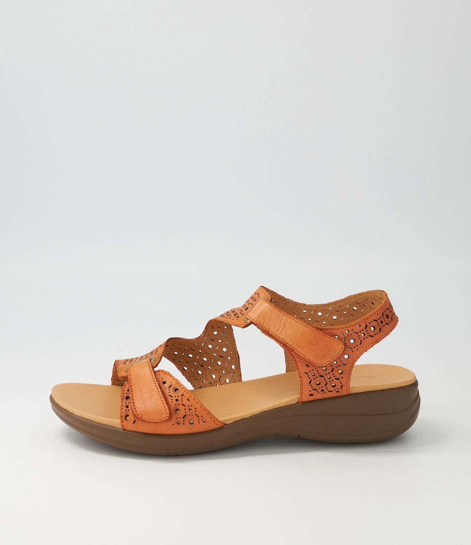 Maz Orange Gum Sole Leather Sandals