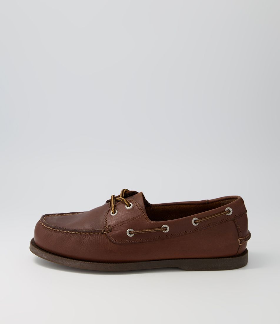 Anchor Rust Leather Boat Shoes