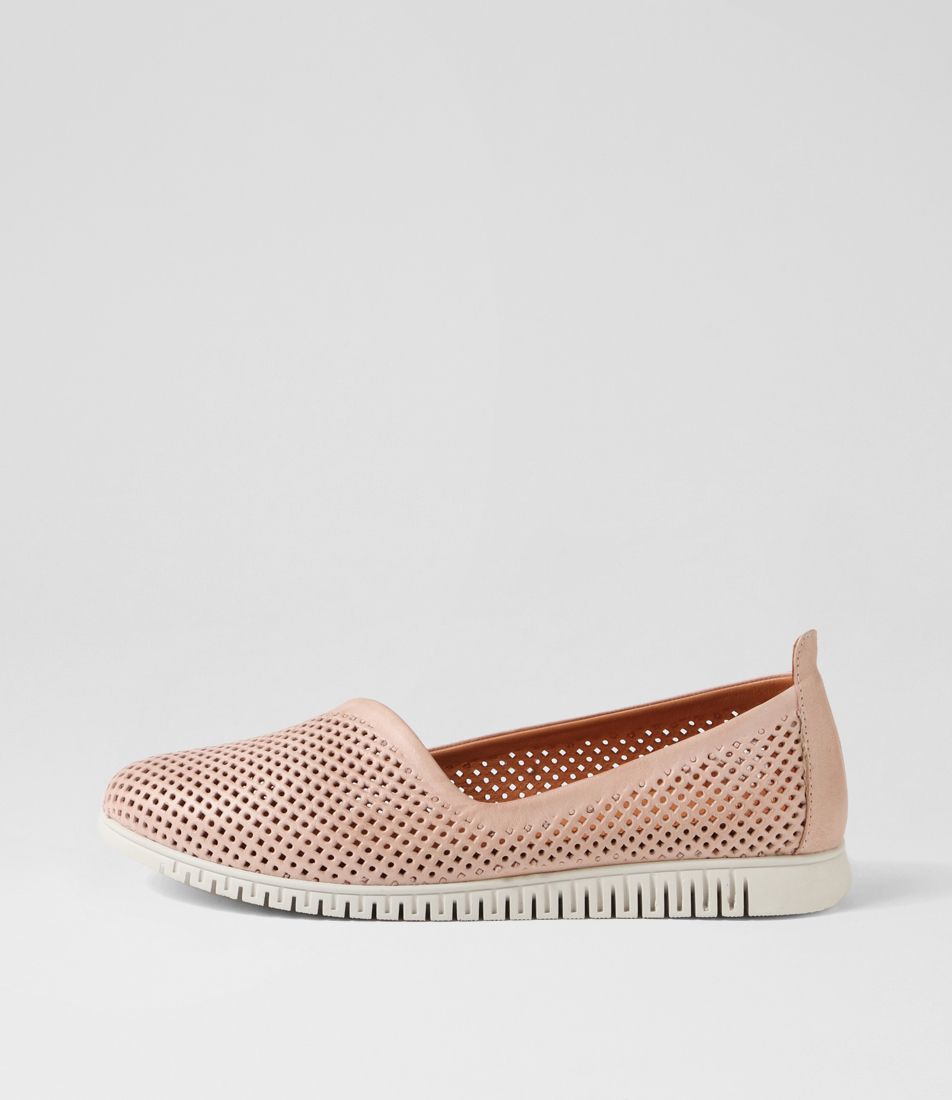Jerza Blush Leather Flat Shoes