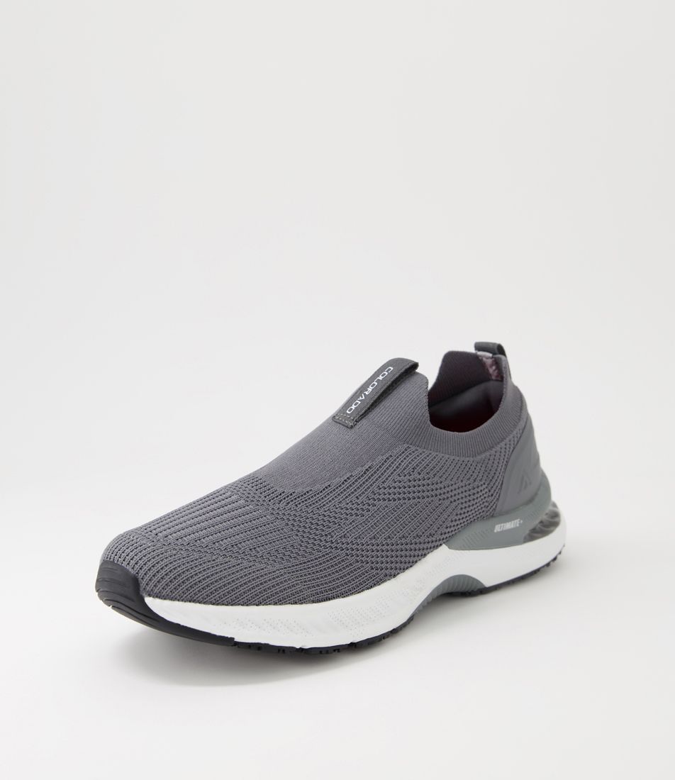 Cranes Dark Grey Recycled Knit Sneakers
