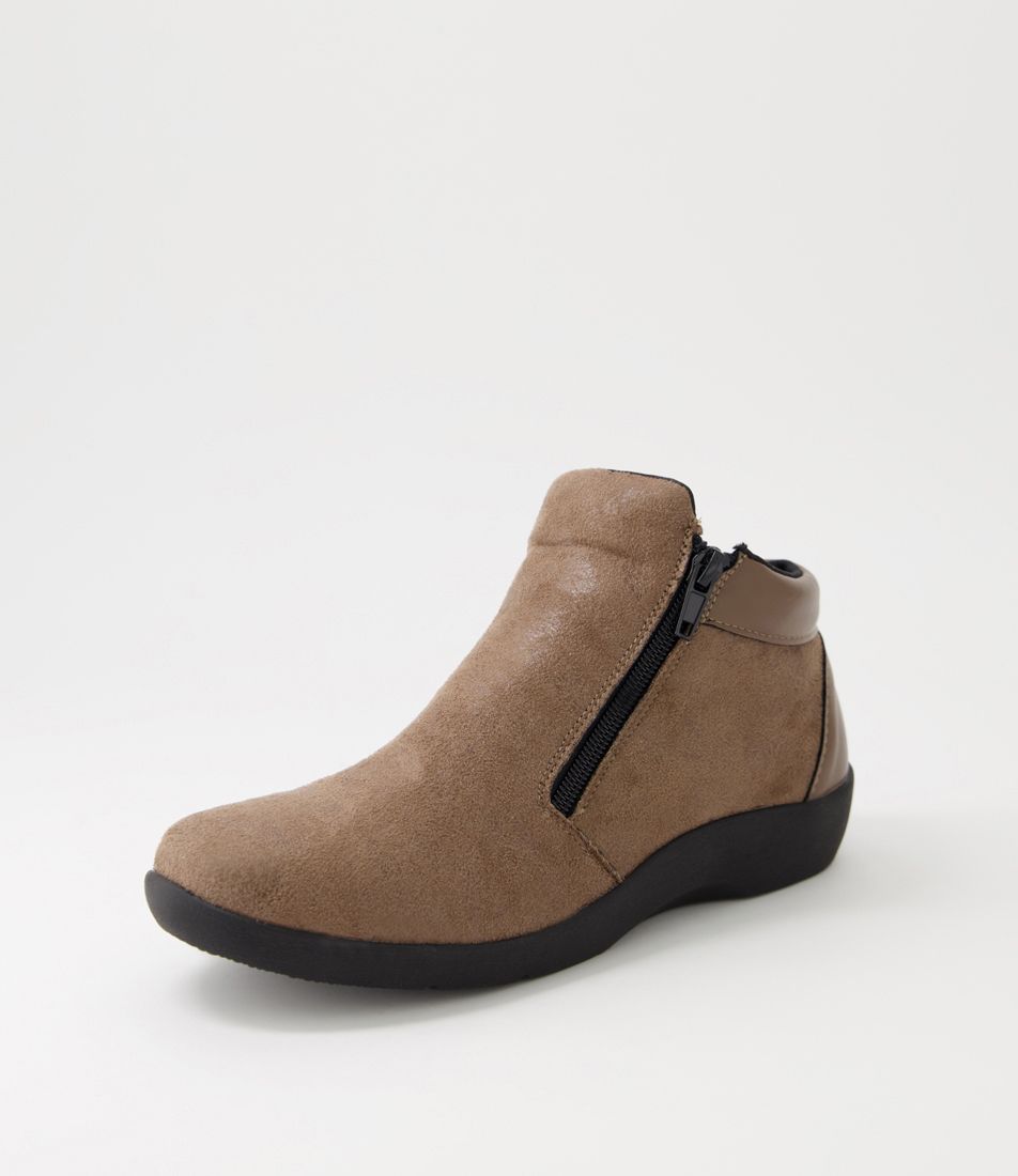 Valora Taupe Ankle Boots