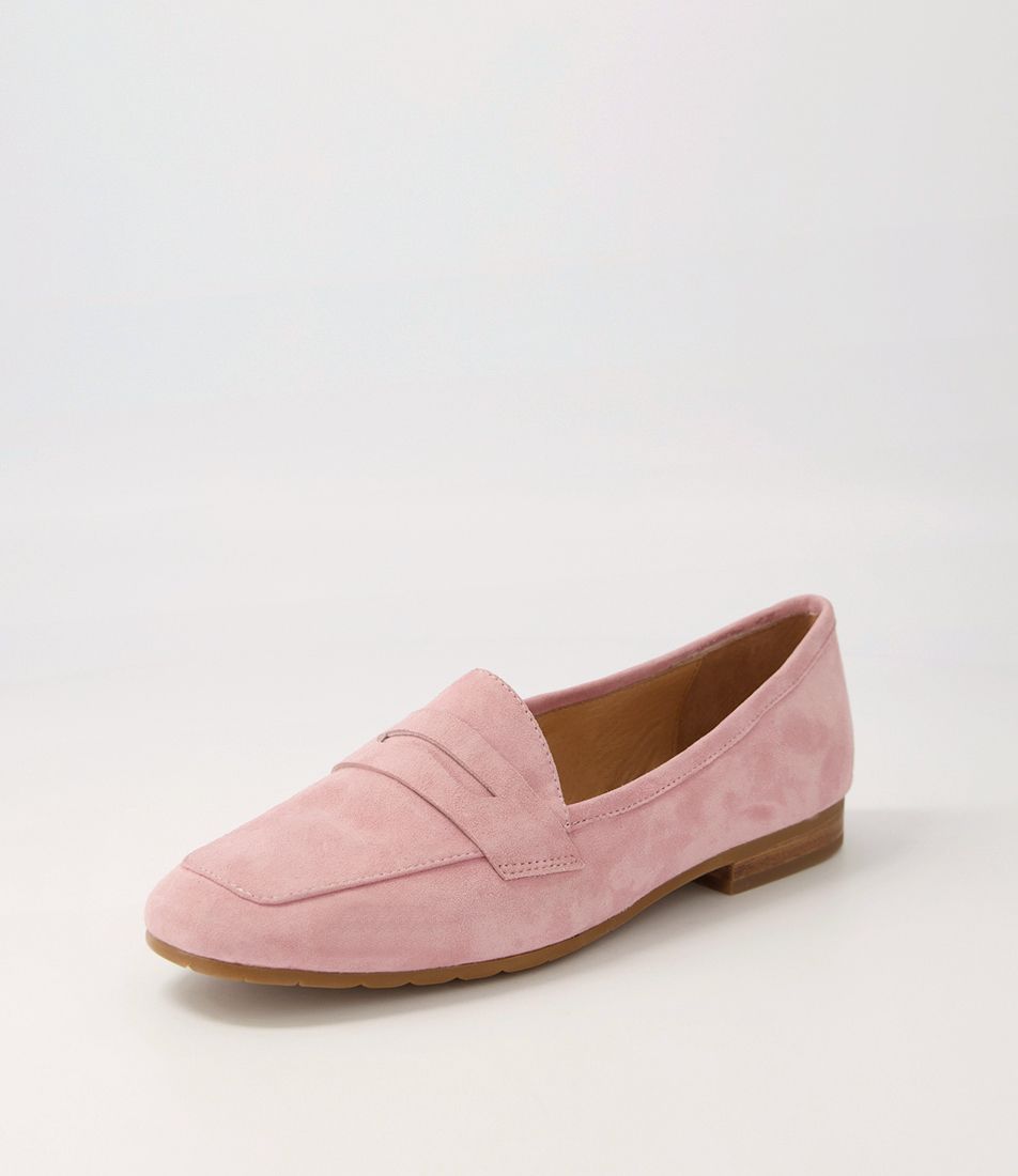 Melinato Pink Suede Loafers