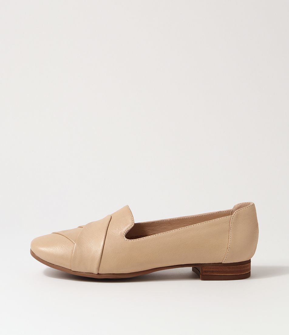 Tilony Taupe Leather Loafers