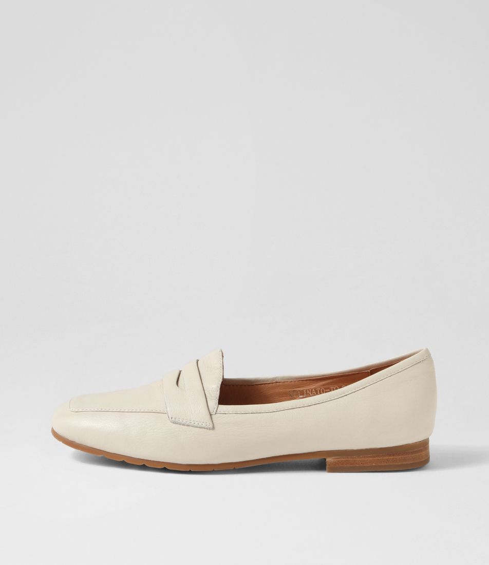 Melinato Almond Leather Loafers