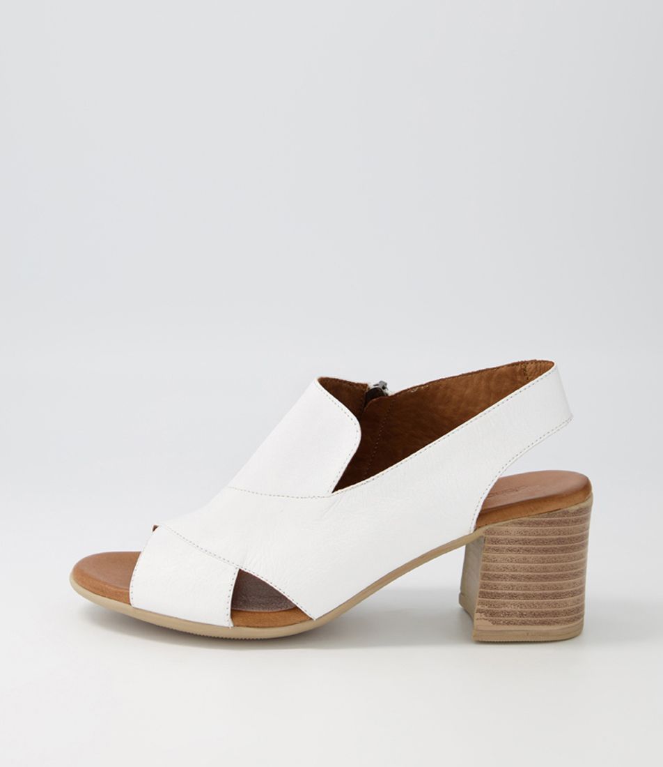 Wondir White Leather Sandals