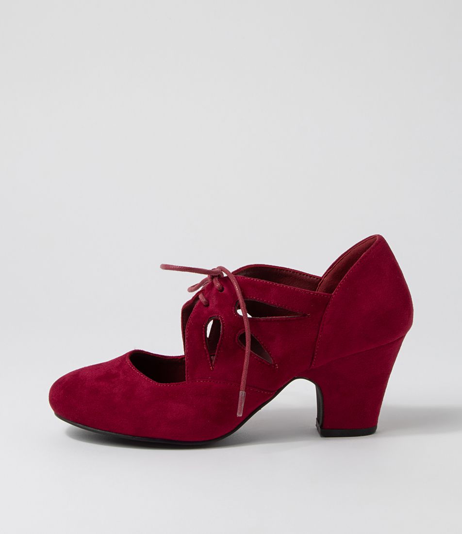 Shelly Mulberry Microsuede Heels
