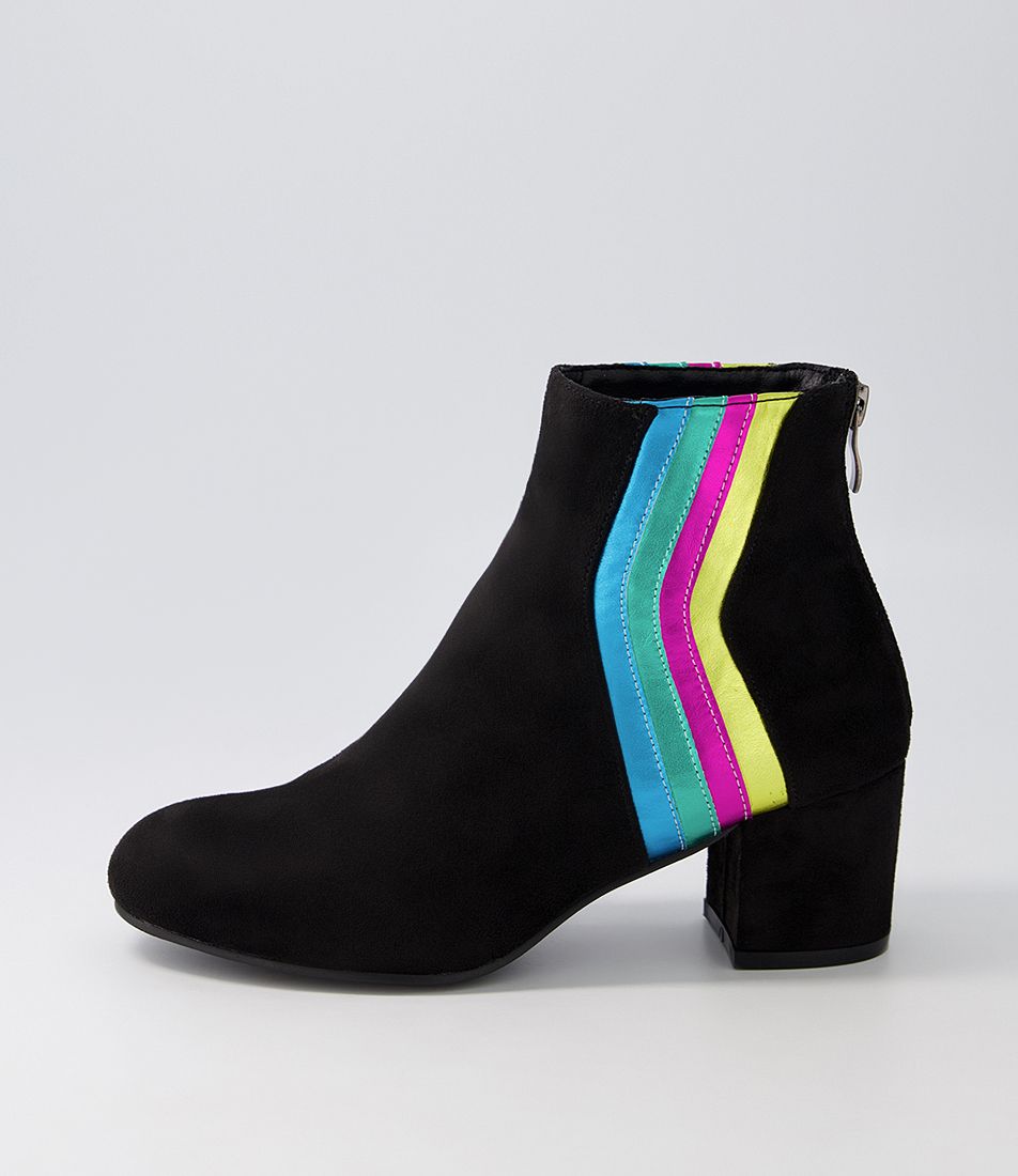 Kourtnei Black Multi Ankle Boots