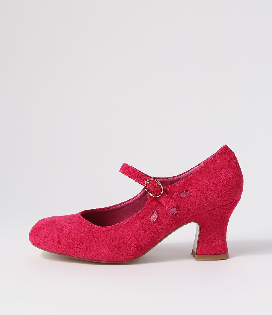 Yeats Raspberry Microsuede Heels