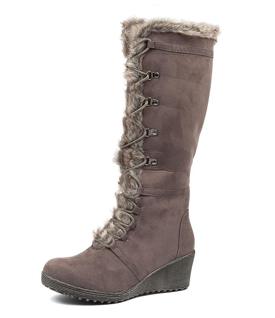 TOMMYLEA GREY MICROSUEDE