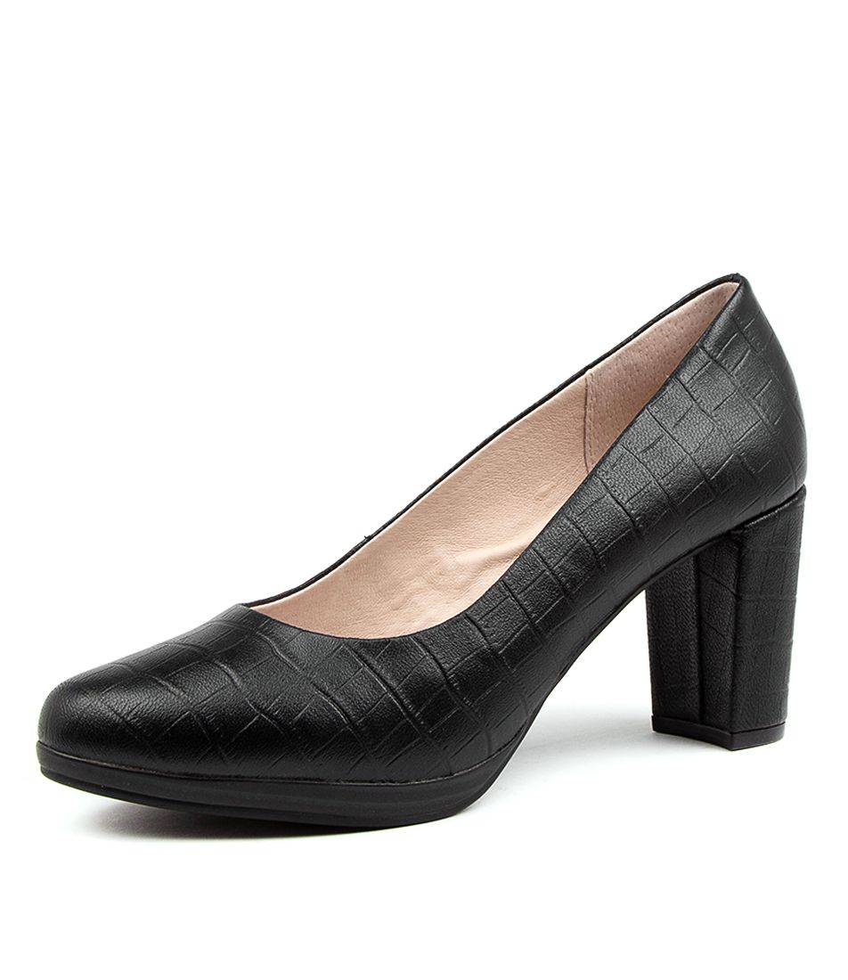 SUMMER BLACK CROC LEATHER