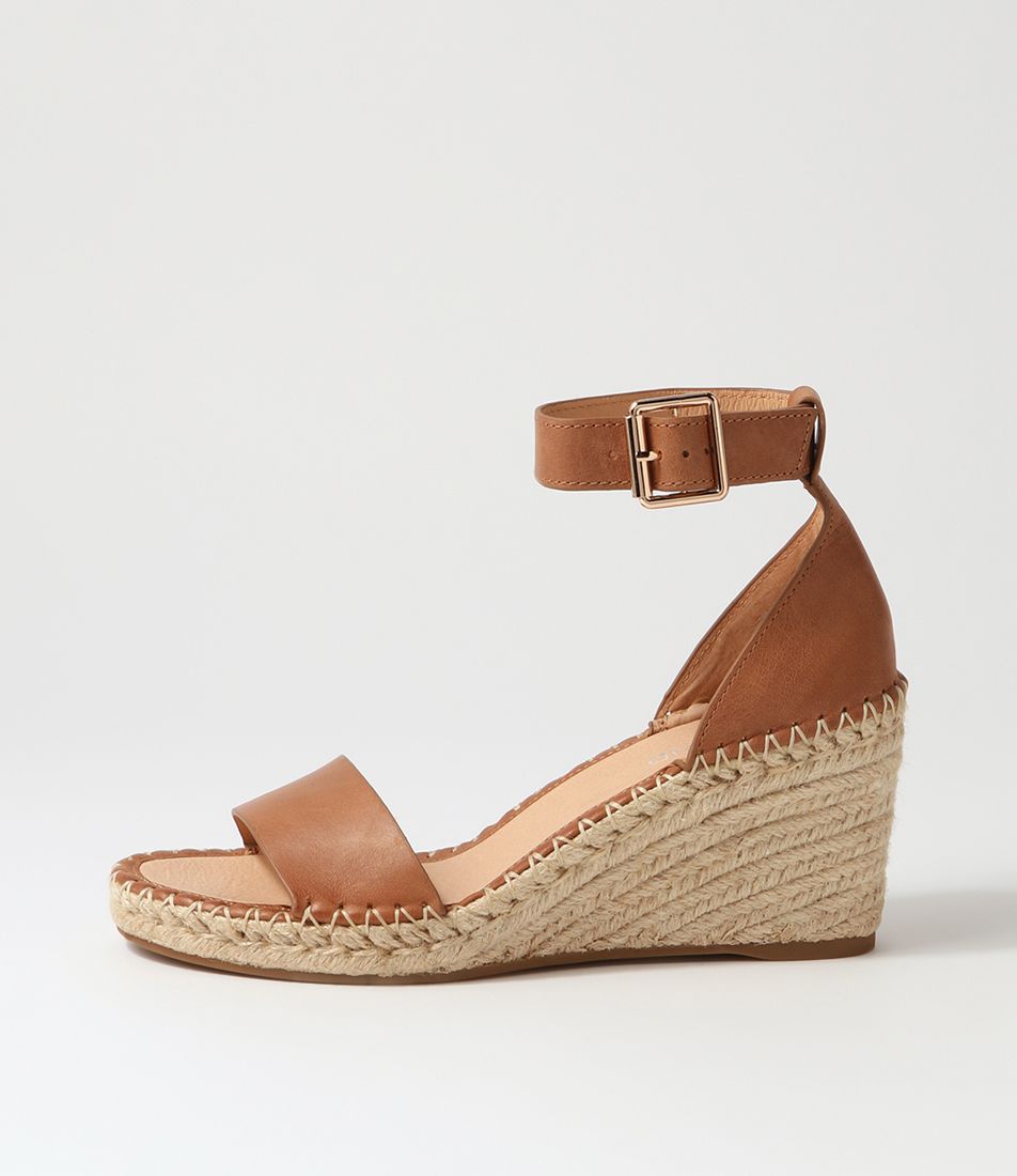 Gonice Tan Leather Espadrilles