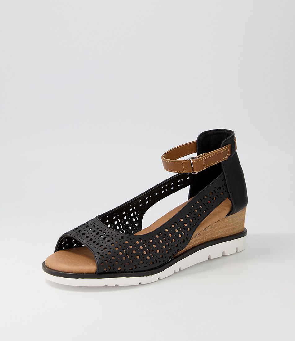 Redzel Black Tan Sandals