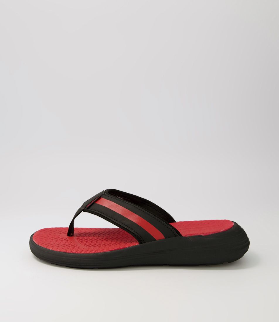 Nile Black Red Sandals